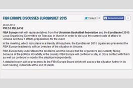Прес-реліз ФІБА Європа щодо ЄвроБаскету 2015