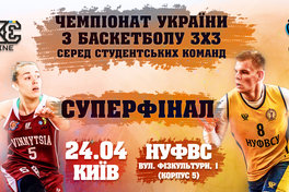24 квітня в Києві відбудеться фінальний етап студентського чемпіонату України з баскетболу 3х3