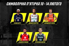 Визначено символічну збірну 15 ігрового ігрового тижня регулярного чемпіонату Суперліги Паріматч