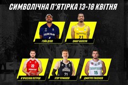 Визначено символічну п`ятірку та MVP Суперліги Паріматч 13-18 квітня