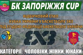 У Запоріжжі відбудеться відбірковий етап Кубку України з баскетболу 3х3