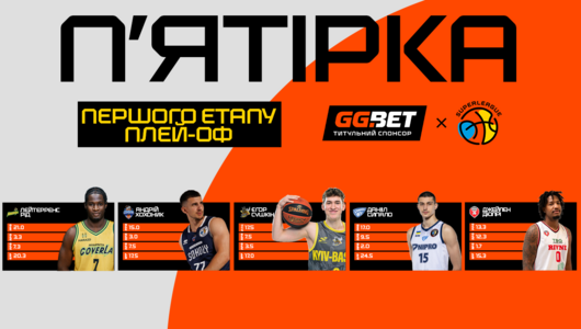 Визначено символічну збірну та MVP чвертьфіналу Суперліги GGBET