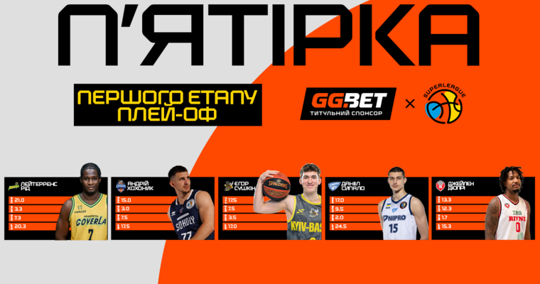 Визначено символічну збірну та MVP чвертьфіналу Суперліги GGBET